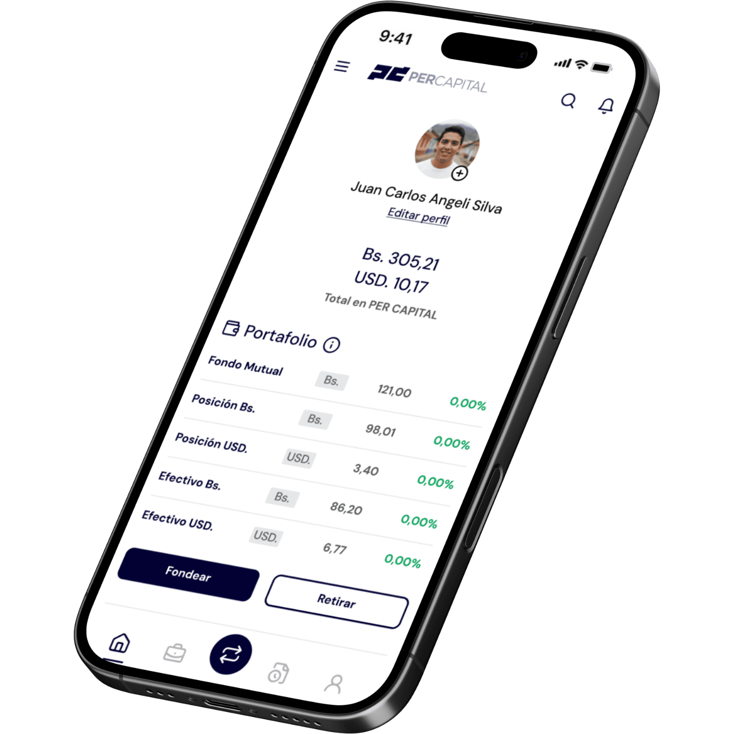 Per Capital Pantalla Inicio